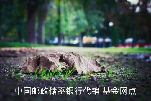 中國郵政儲蓄銀行代銷 基金網點