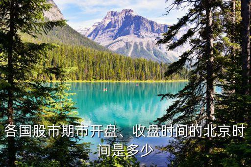 各國股市期市開盤、收盤時間的北京時間是多少