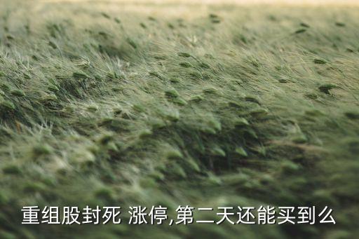 重組股封死 漲停,第二天還能買(mǎi)到么