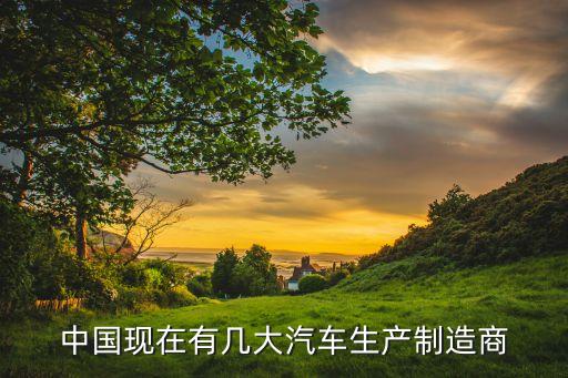 中國(guó)現(xiàn)在有幾大汽車(chē)生產(chǎn)制造商