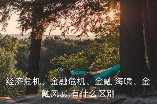 經(jīng)濟(jì)危機(jī)、金融危機(jī)、金融 海嘯、金融風(fēng)暴,有什么區(qū)別