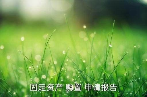 固定資產 購置 申請報告
