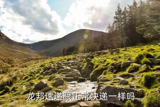  龍邦速遞跟正?？爝f一樣嗎