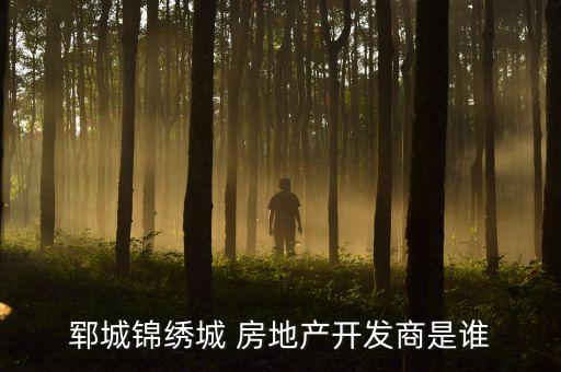 鄆城錦繡城 房地產(chǎn)開發(fā)商是誰(shuí)