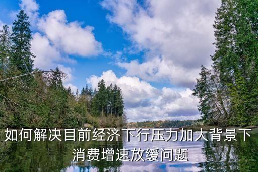 如何解決目前經(jīng)濟(jì)下行壓力加大背景下 消費增速放緩問題