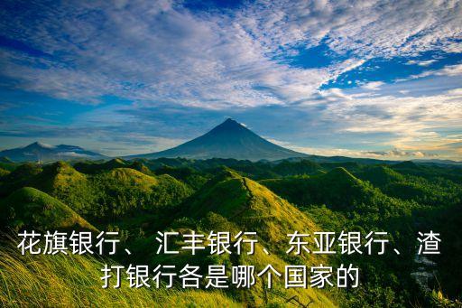 花旗銀行、 匯豐銀行、東亞銀行、渣打銀行各是哪個國家的