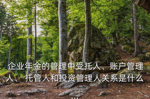  企業(yè)年金的管理中受托人、賬戶管理人、 托管人和投資管理人關(guān)系是什么...