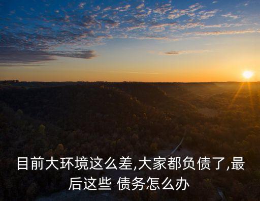 目前大環(huán)境這么差,大家都負債了,最后這些 債務怎么辦
