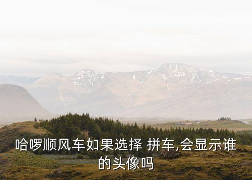 哈啰順風(fēng)車如果選擇 拼車,會(huì)顯示誰的頭像嗎