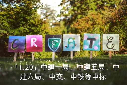「1.20」中建一局、中建五局、中建六局、中交、中鐵等中標(biāo)
