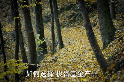 如何選擇 投資基金產品