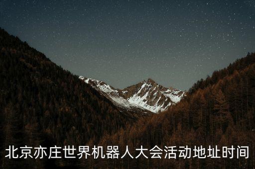 北京亦莊世界機(jī)器人大會活動(dòng)地址時(shí)間